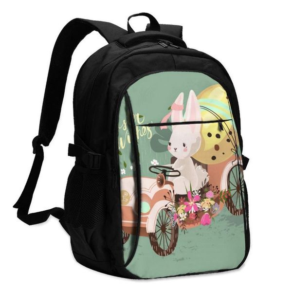 backpack bags school for boy girl teenager driving vintage car with decorated easter egg usb charge computer lapback pack
backpack bags school for boy girl teenager driving vintage car with decorated easter egg usb charge computer lapback pack