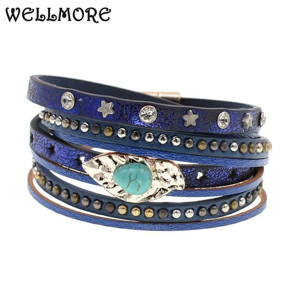 charm bracelets wellmore women 2 layers crystal/star/stone leather for jewelry wholesale, Golden;silver
charm bracelets wellmore women 2 layers crystal/star/stone leather for jewelry wholesale, Golden;silver
