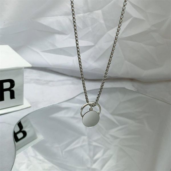 chains yaologe 925 sterling silver necklace round brand pendant long trend hip hop titanium steel chain couple jewelry
chains yaologe 925 sterling silver necklace round brand pendant long trend hip hop titanium steel chain couple jewelry