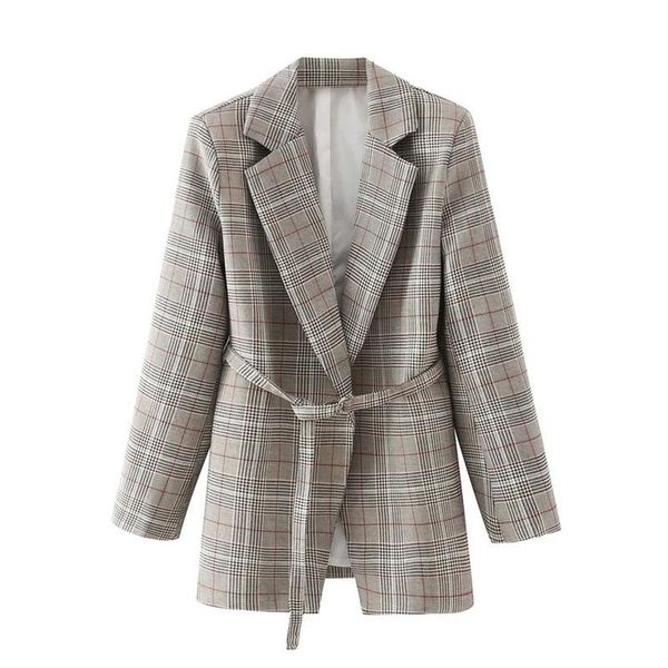 women's suits & blazers sashes buttonless plaid blazer suit women elegant fashion mid length office lady spring autumn casual commute c, White;black
women's suits & blazers sashes buttonless plaid blazer suit women elegant fashion mid length office lady spring autumn casual commute c, White;black