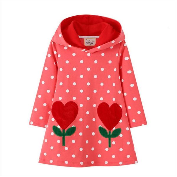 jumping meters kids cotton girl dress clothes for autumn winter girls hooded dot baby long sleeve embroidery casual, Red;yellow
jumping meters kids cotton girl dress clothes for autumn winter girls hooded dot baby long sleeve embroidery casual, Red;yellow