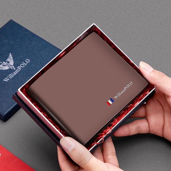 wallets williampolo men's wallet short bank card bag first leather business casual simple, Red;black
wallets williampolo men's wallet short bank card bag first leather business casual simple, Red;black