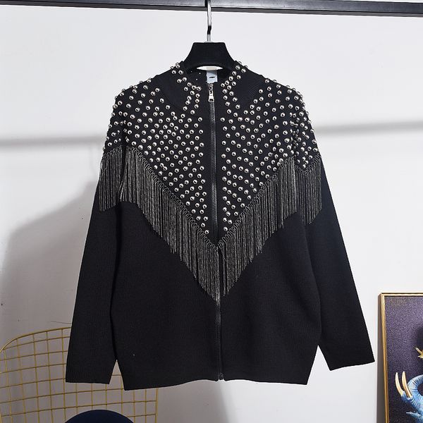black knitted tracksuit set women rivet chain tassel cardigan sweater pencil pants outfits loose casual knitting suit female 2pc hteq, Blue
black knitted tracksuit set women rivet chain tassel cardigan sweater pencil pants outfits loose casual knitting suit female 2pc hteq, Blue