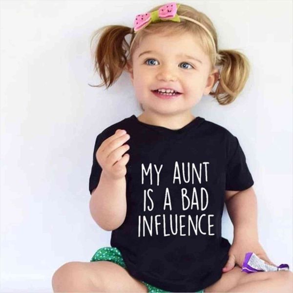 my aunt is a bad influence funny letter print kids boys girls short sleeve t shirt present baby toddler clothes, Blue
my aunt is a bad influence funny letter print kids boys girls short sleeve t shirt present baby toddler clothes, Blue