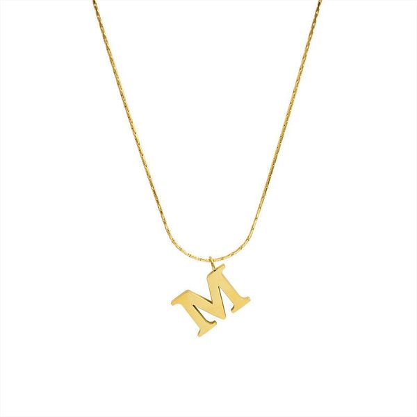 pendant necklaces stainless steel m english letter pattern clavicle chain necklace gift for women steampunk fashion accessories 2021 trend j, Silver
pendant necklaces stainless steel m english letter pattern clavicle chain necklace gift for women steampunk fashion accessories 2021 trend j, Silver