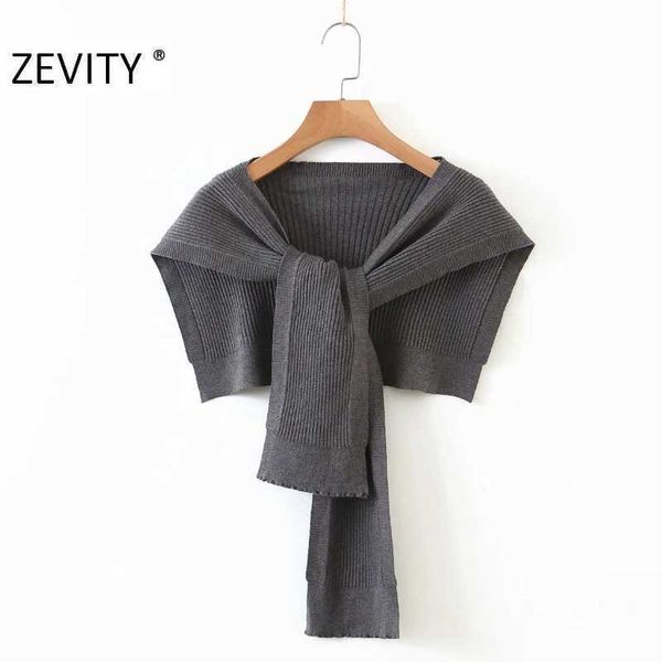 zevity women fashion solid color knitting wrap sweater chic autumn shawl female leisure knotted short swing s452 210603, Black
zevity women fashion solid color knitting wrap sweater chic autumn shawl female leisure knotted short swing s452 210603, Black