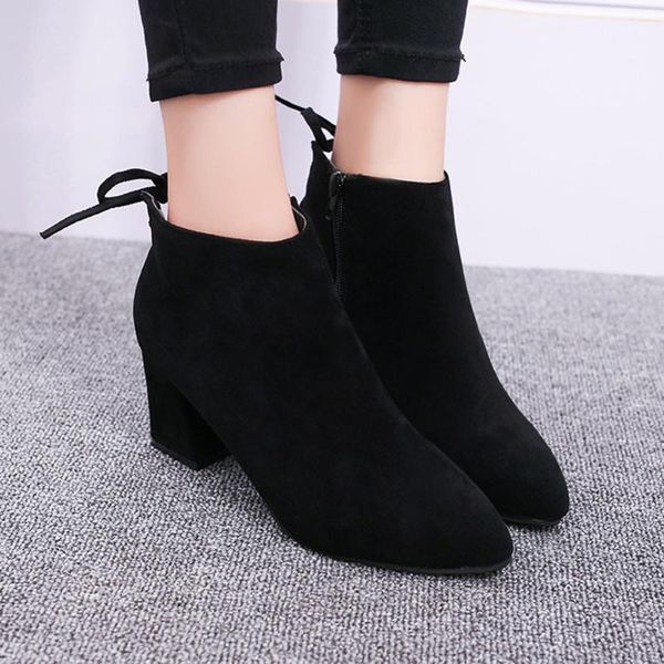 boots women square heel lace up ankle high heels platform zapatos de mujer botas female, Black
boots women square heel lace up ankle high heels platform zapatos de mujer botas female, Black