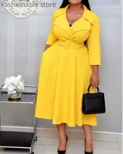casual dresses women elegant office lady style long sleeve solid color big swing maxi dress with belt plus size, Black;gray
casual dresses women elegant office lady style long sleeve solid color big swing maxi dress with belt plus size, Black;gray