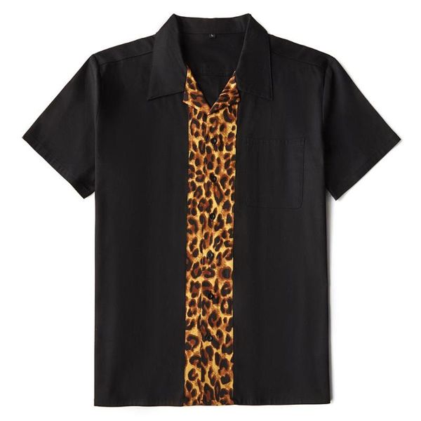 men's casual shirts 2021 leopard men shirt retro vintage loose cotton short sleeve button up bowling punk black chemise homme, White;black
men's casual shirts 2021 leopard men shirt retro vintage loose cotton short sleeve button up bowling punk black chemise homme, White;black