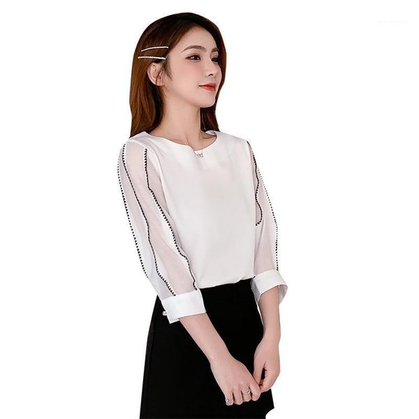 spring autumn chiffon shirt women's bottoming and loose o-neck collar versatile five sizes print long sleeve blouses & shirts, White
spring autumn chiffon shirt women's bottoming and loose o-neck collar versatile five sizes print long sleeve blouses & shirts, White