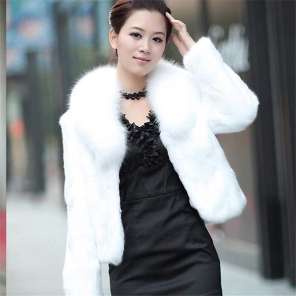 women's fur & faux man-made coat warm short collar overcoat jacket women, Black
women's fur & faux man-made coat warm short collar overcoat jacket women, Black