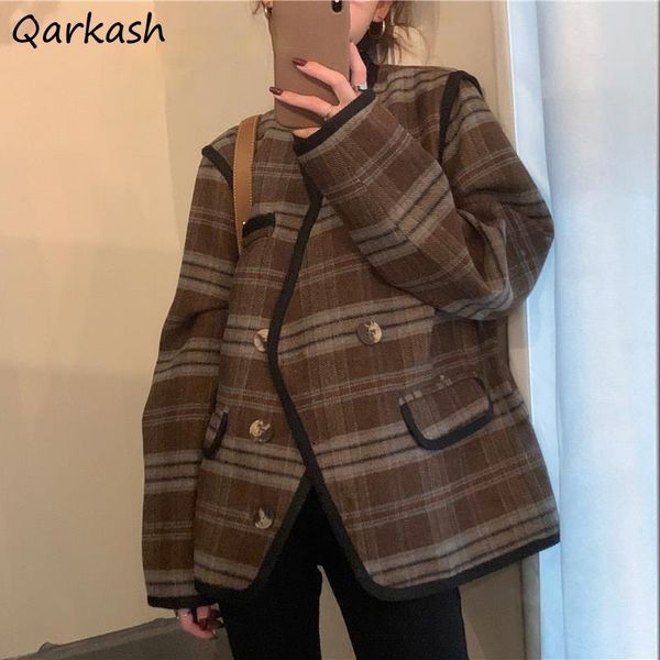 women's wool & blends women design striped temperament v-neck retro coats hong kong style fashion baggy outwear single breasted mujer c, Black
women's wool & blends women design striped temperament v-neck retro coats hong kong style fashion baggy outwear single breasted mujer c, Black