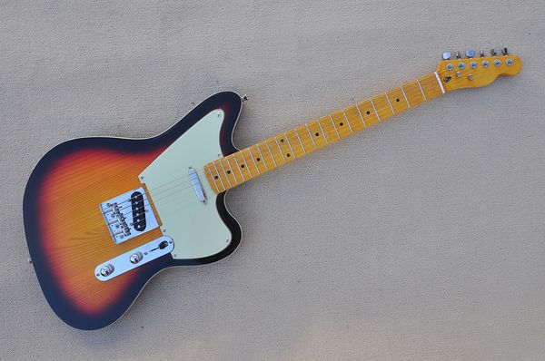 factory custom tobacco sunburst electric guitar with white binding,ash body,light green pickguard,maple fretboard,21 frets,can be customized
factory custom tobacco sunburst electric guitar with white binding,ash body,light green pickguard,maple fretboard,21 frets,can be customized