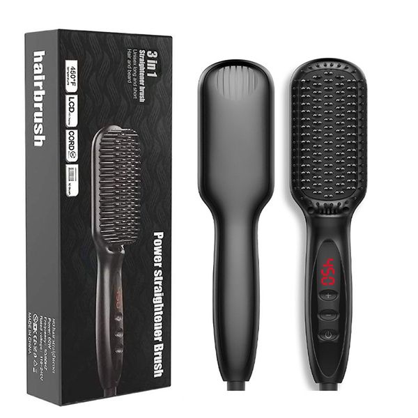 electric hair brush with led temp display temperature control portable ionic straight hair comb, Silver
electric hair brush with led temp display temperature control portable ionic straight hair comb, Silver