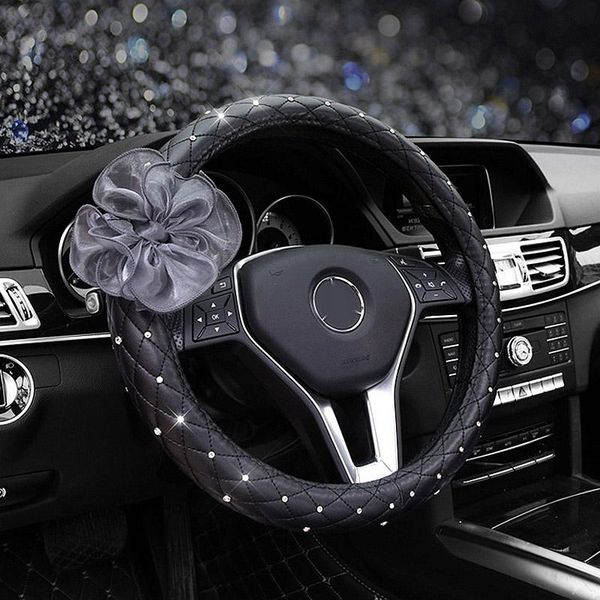 steering wheel covers fashion lace pu leather car cover crystal rhinestone auto accessories for women girls steering-wheel 38cm
steering wheel covers fashion lace pu leather car cover crystal rhinestone auto accessories for women girls steering-wheel 38cm
