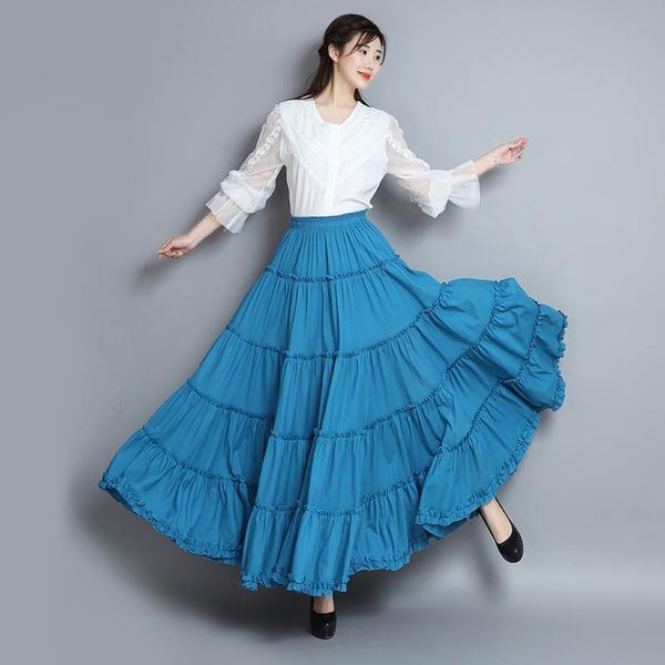 skirts retro linen cotton lace layer skirt women long half bohemian style elastic waist big swing beach, Black
skirts retro linen cotton lace layer skirt women long half bohemian style elastic waist big swing beach, Black