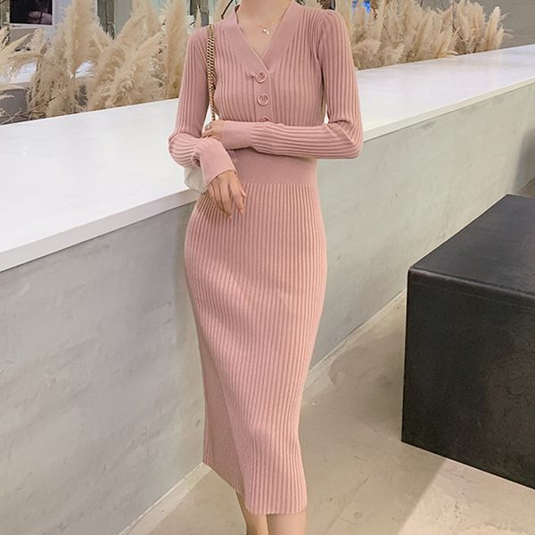 knitted evening dress long elegant button decoration v neck long sleeve elastic bodycon mermaid party dresses, Black;red
knitted evening dress long elegant button decoration v neck long sleeve elastic bodycon mermaid party dresses, Black;red