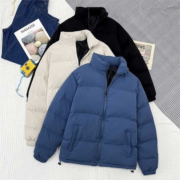 men thicken warm jackets streetwear hip hop all-match stand collar thick parka brand fashion casual winter blue bubble coat 211214, Black
men thicken warm jackets streetwear hip hop all-match stand collar thick parka brand fashion casual winter blue bubble coat 211214, Black