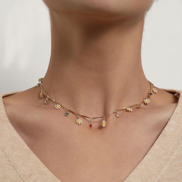 chokers trendy korea lovely daisy flowers colorful beaded charm statement short choker necklace for women jewelry aesthetic chic collar, Golden;silver
chokers trendy korea lovely daisy flowers colorful beaded charm statement short choker necklace for women jewelry aesthetic chic collar, Golden;silver