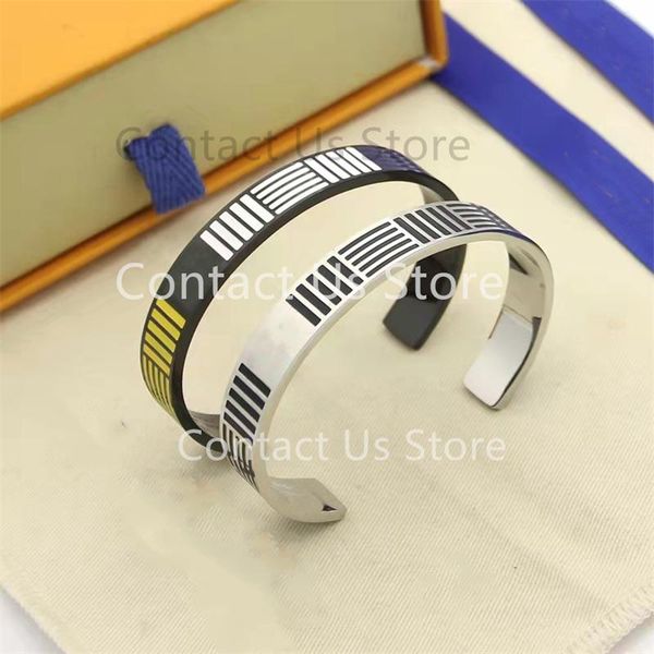 bangle 2021 1:1 luxury high-end brand steel ring bracelet couple style christmas gift, Black
bangle 2021 1:1 luxury high-end brand steel ring bracelet couple style christmas gift, Black