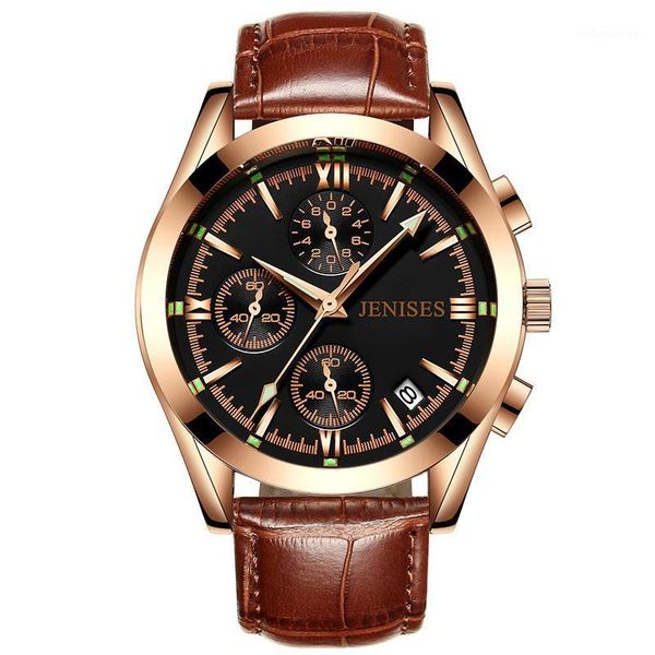 wristwatches 2021 mens watches gold leather waterproof business fashion auto date quartz men's watch, Slivery;brown
wristwatches 2021 mens watches gold leather waterproof business fashion auto date quartz men's watch, Slivery;brown