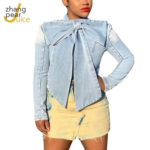 women's jackets women blue denim jacket casual slim vintage jean harajuku fashion coat bow solid long sleeve streetwear, Black;brown
women's jackets women blue denim jacket casual slim vintage jean harajuku fashion coat bow solid long sleeve streetwear, Black;brown