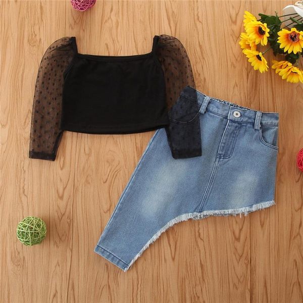 clothing sets 1-5years children girls mesh long sleeve shirts +irregular denim skirts outfits summer kids baby clothes, White
clothing sets 1-5years children girls mesh long sleeve shirts +irregular denim skirts outfits summer kids baby clothes, White