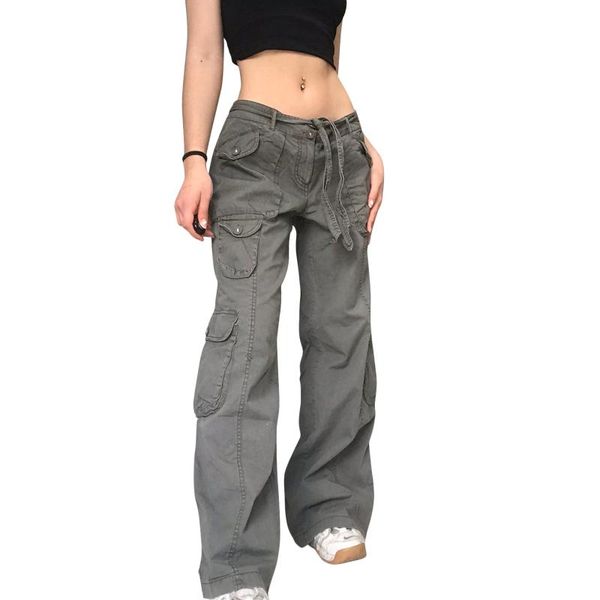women's jeans imcute y2k retro girl low waist pocket washable casual loose distressed straight street fashion overalls, Blue
women's jeans imcute y2k retro girl low waist pocket washable casual loose distressed straight street fashion overalls, Blue