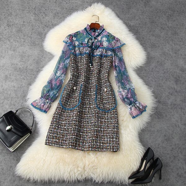 2021 new spring superior quality lace women's celebrities girl party dresses elegant autumn printed slim mini dress zcai, Black;gray
2021 new spring superior quality lace women's celebrities girl party dresses elegant autumn printed slim mini dress zcai, Black;gray