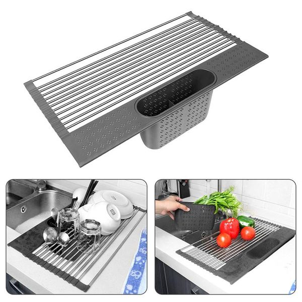 kitchen storage & organization drying rack organizer multi-use over sink roll-up dish foldable fruit vegetable meat tray drainer
kitchen storage & organization drying rack organizer multi-use over sink roll-up dish foldable fruit vegetable meat tray drainer