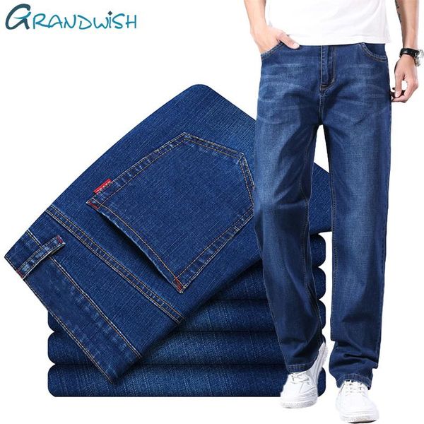 grandwish spring new men's classic blue black slim-fit jeans business cotton elastic regular fit denim brand pants
grandwish spring new men's classic blue black slim-fit jeans business cotton elastic regular fit denim brand pants