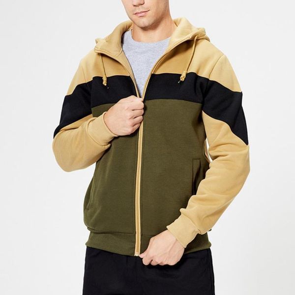 men's jackets men casual hoodie color block zipper autumn winter hooded drawstring pockets splicing sweatshirt male coats clothes, Black;brown
men's jackets men casual hoodie color block zipper autumn winter hooded drawstring pockets splicing sweatshirt male coats clothes, Black;brown