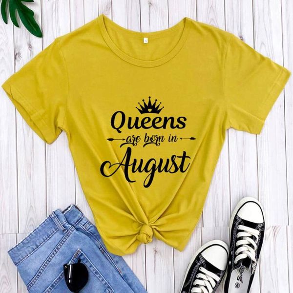 women's t-shirt in august birthday shirt arrival casual 100%cotton funny t party tees gift, White
women's t-shirt in august birthday shirt arrival casual 100%cotton funny t party tees gift, White