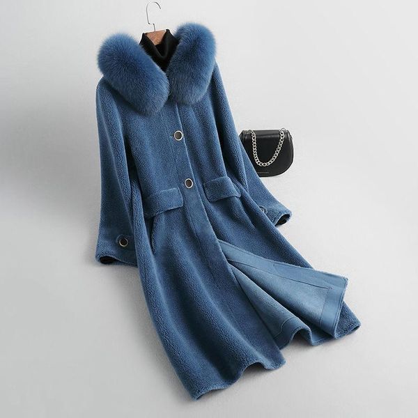 women's fur & faux 2021 winter jacket women real coat sheep shearing female hooded thick warm streetwear casual wool outwear x811, Black
women's fur & faux 2021 winter jacket women real coat sheep shearing female hooded thick warm streetwear casual wool outwear x811, Black
