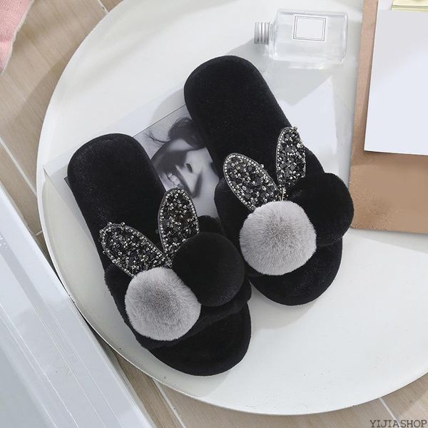 slippers ladies winter fashion plush ball home warm short hair comfortable fur female soft bottom women, Black
slippers ladies winter fashion plush ball home warm short hair comfortable fur female soft bottom women, Black