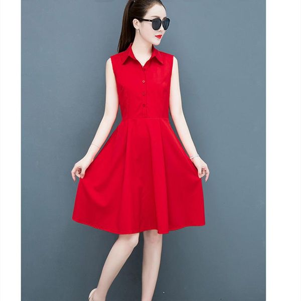 casual dresses dress women 2021 summer korean fashion ladies vestidos sleeveless mid-length lapel belt red yellow shirt s-3xl, Black;gray
casual dresses dress women 2021 summer korean fashion ladies vestidos sleeveless mid-length lapel belt red yellow shirt s-3xl, Black;gray