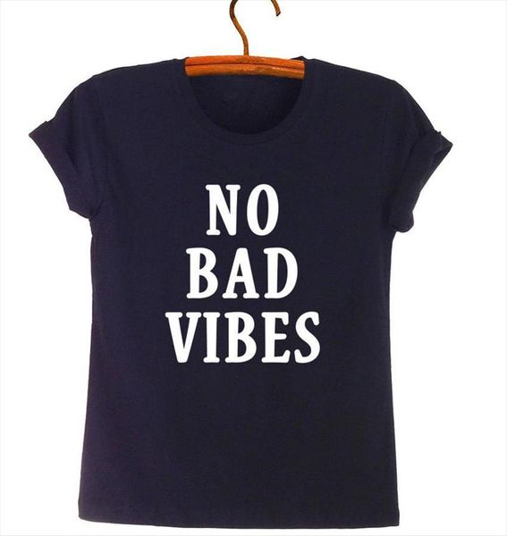 no bad vibes letters print womens t shirts cotton casual funny for lady tee hipster drop ship z 833, White
no bad vibes letters print womens t shirts cotton casual funny for lady tee hipster drop ship z 833, White