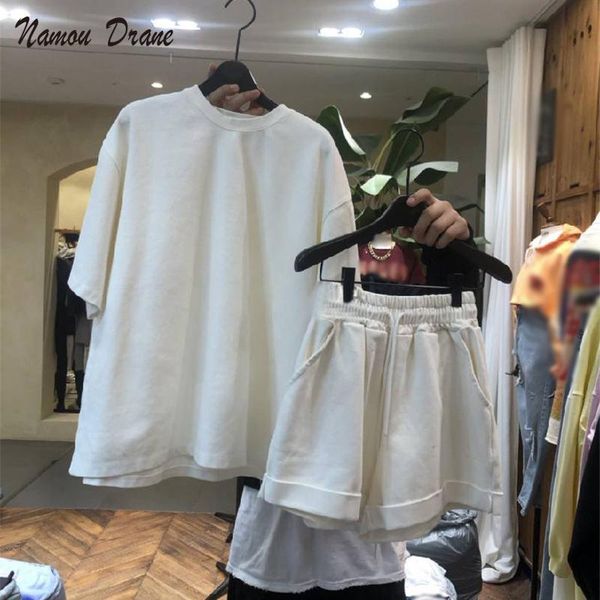 women's tracksuits 2021korean leisure sports two-piece solid color round neck short-sleeved t-shirt + drawstring elastic waist wide-leg, Gray
women's tracksuits 2021korean leisure sports two-piece solid color round neck short-sleeved t-shirt + drawstring elastic waist wide-leg, Gray