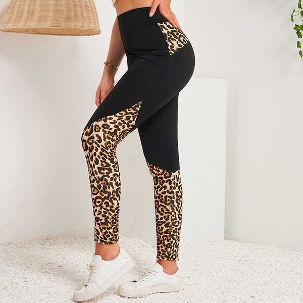 women's leggings summer fashion slim leopard print stitching high waist sports yoga tights shaping yfep, Black
women's leggings summer fashion slim leopard print stitching high waist sports yoga tights shaping yfep, Black