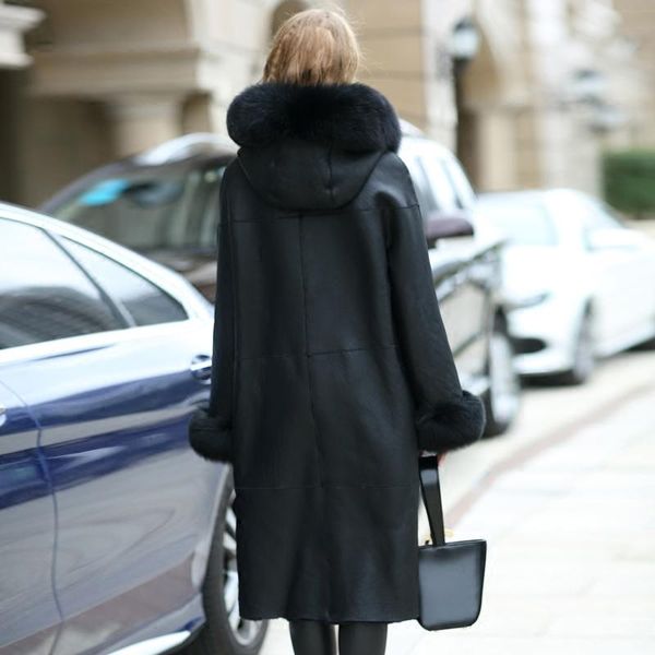 women's fur & faux genuine leather jacket sheep shearing winter coat women two side wear womens clothing jaqueta de couro yy5326 yy734, Black
women's fur & faux genuine leather jacket sheep shearing winter coat women two side wear womens clothing jaqueta de couro yy5326 yy734, Black