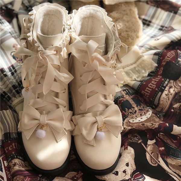 gothic sweet girl martins kawaii japanese booties cute anime lolita boot female shoe plus velvet high heels low 6gvm, Black
gothic sweet girl martins kawaii japanese booties cute anime lolita boot female shoe plus velvet high heels low 6gvm, Black