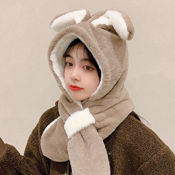 berets solid color fake collars hat scarf one piece women cartoon bear ears plush neck guard warmer hooded scarfs, Blue;gray
berets solid color fake collars hat scarf one piece women cartoon bear ears plush neck guard warmer hooded scarfs, Blue;gray