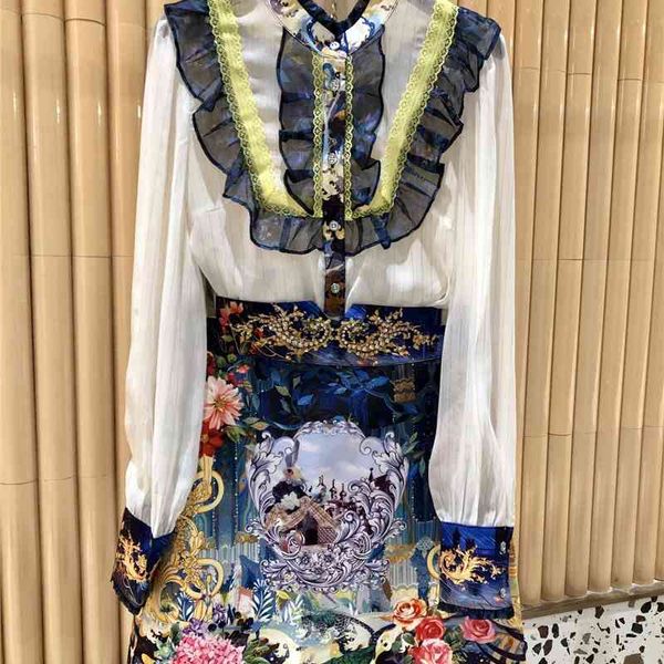 truevoker lady runway fashion party sets vintage print chiffon + luxury diamond skirt women's two pieces set 210602, White
truevoker lady runway fashion party sets vintage print chiffon + luxury diamond skirt women's two pieces set 210602, White