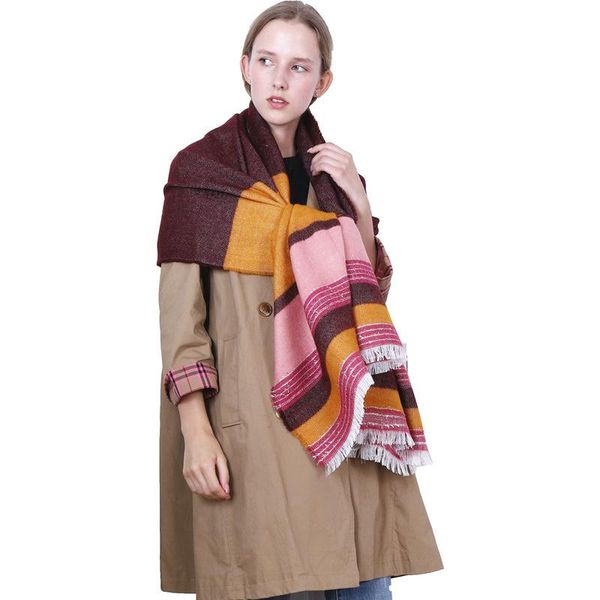 scarves 1pcs winter scarf women lattice silver silk striped lady soft shawls wraps female colored wool long, Blue;gray
scarves 1pcs winter scarf women lattice silver silk striped lady soft shawls wraps female colored wool long, Blue;gray