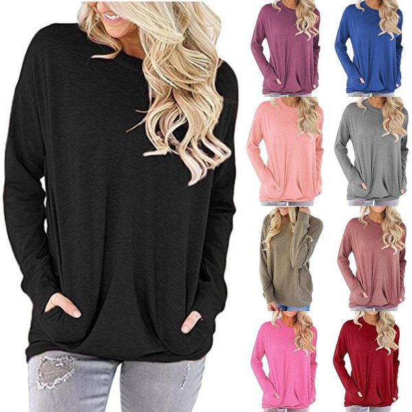 women's t-shirt t-shirts fashion woman o-neck long sleeve summer solid pocket loose style street 3xl ladies clothing, White
women's t-shirt t-shirts fashion woman o-neck long sleeve summer solid pocket loose style street 3xl ladies clothing, White