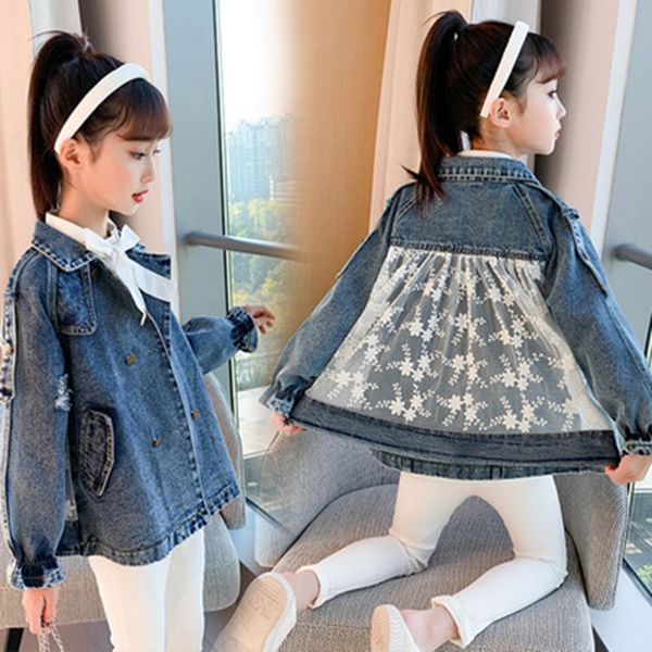 spring/autumn girls denim jacket korean outerwear childrens clothing kids coats for girls lace mesh stitching jacket 4-12 years, Blue;gray
spring/autumn girls denim jacket korean outerwear childrens clothing kids coats for girls lace mesh stitching jacket 4-12 years, Blue;gray
