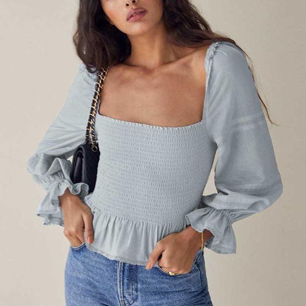 women shirt pullover s style za fashion chic stretch slim women's casual street youth women 210601, White
women shirt pullover s style za fashion chic stretch slim women's casual street youth women 210601, White