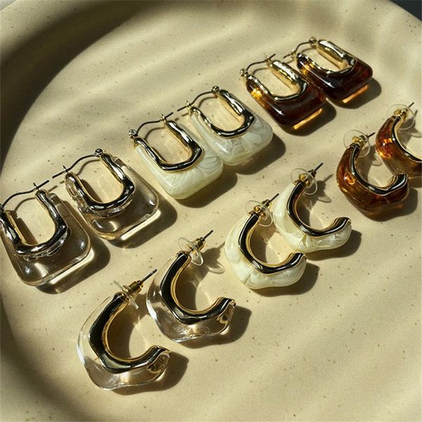 hoop huggie retro transparent colorful resin geometric u c-shaped water drop earrings for woman party travel jewelry gifts, Golden;silver
hoop huggie retro transparent colorful resin geometric u c-shaped water drop earrings for woman party travel jewelry gifts, Golden;silver