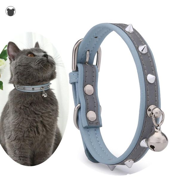 cat collars & leads pu leather luminous collar punk rivet pendant bell anti-bite metal buckle dog pet supplies for cats
cat collars & leads pu leather luminous collar punk rivet pendant bell anti-bite metal buckle dog pet supplies for cats