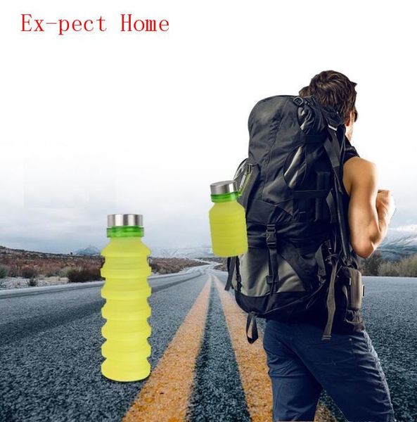 water bottles 100pcs 550ml portable silicone fashion folding bottle retractable outdoor climbing travel collapsible sports kettle dhl
water bottles 100pcs 550ml portable silicone fashion folding bottle retractable outdoor climbing travel collapsible sports kettle dhl